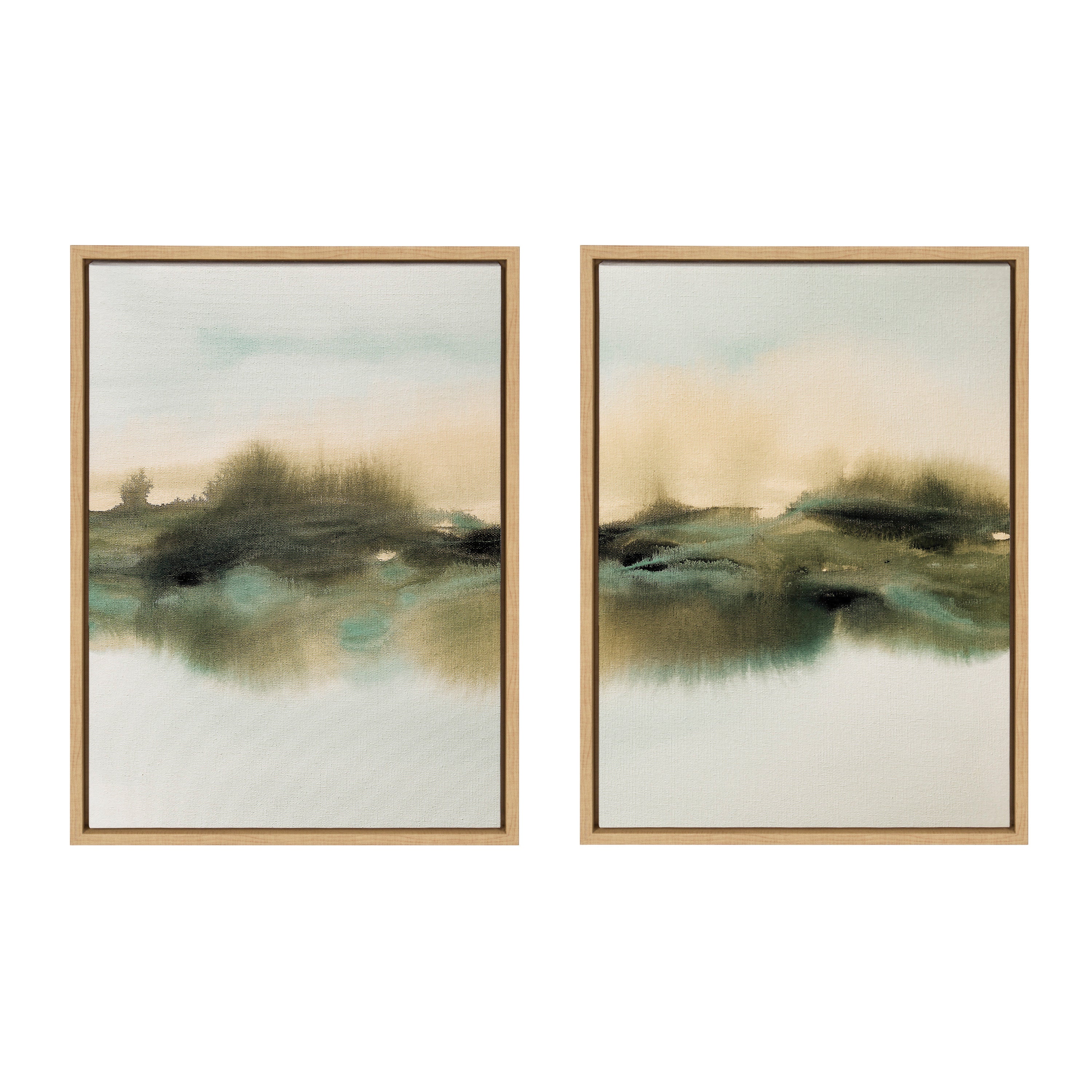 Sylvie Tranquil Meadows I and II Framed Canvas Art Set by Amy Lighthall