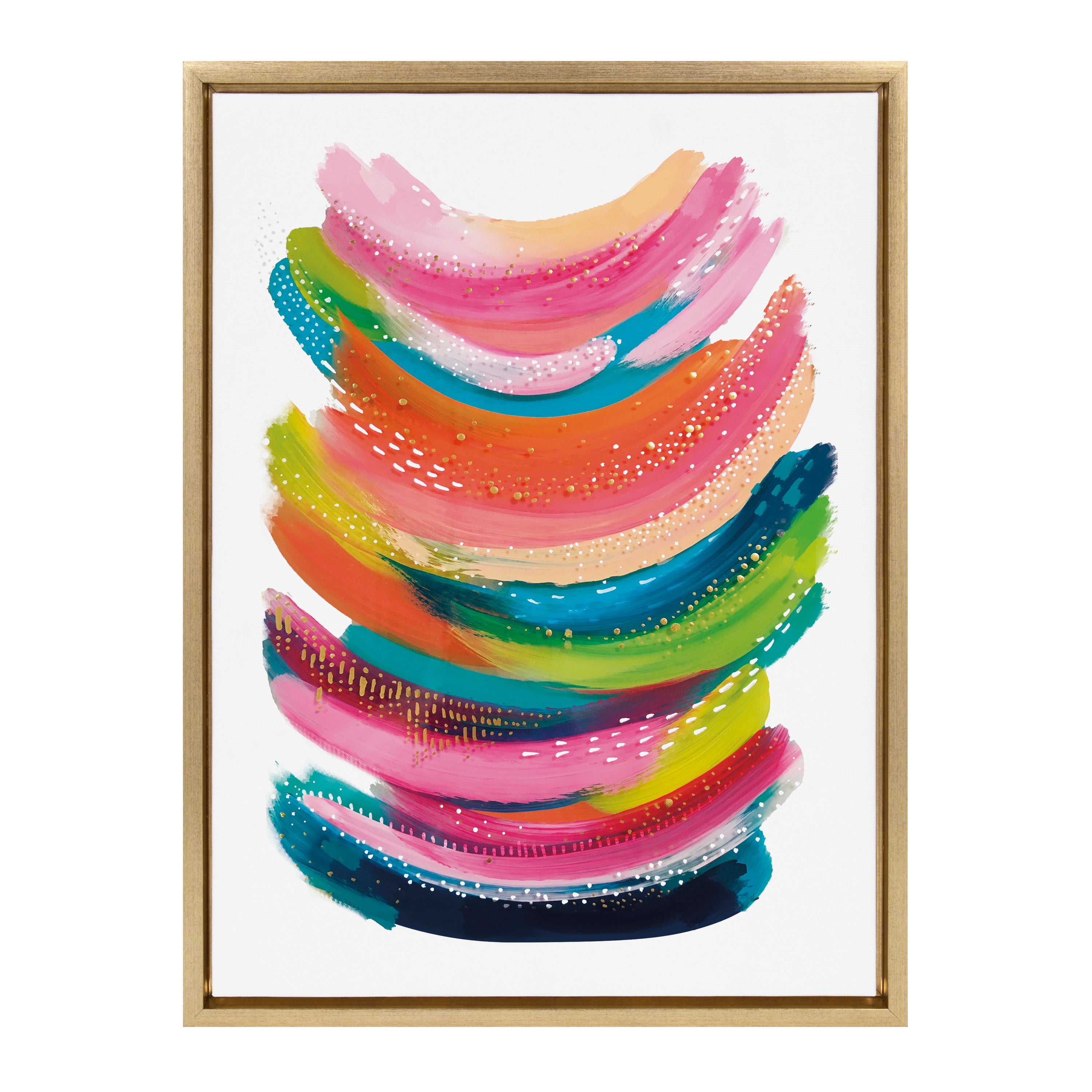 Sylvie Bright Abstract Framed Canvas by Jessi Raulet of Ettavee