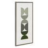 Sylvie Circles and Curves Retro Greens Framed Canvas by The Creative Bunch Studio