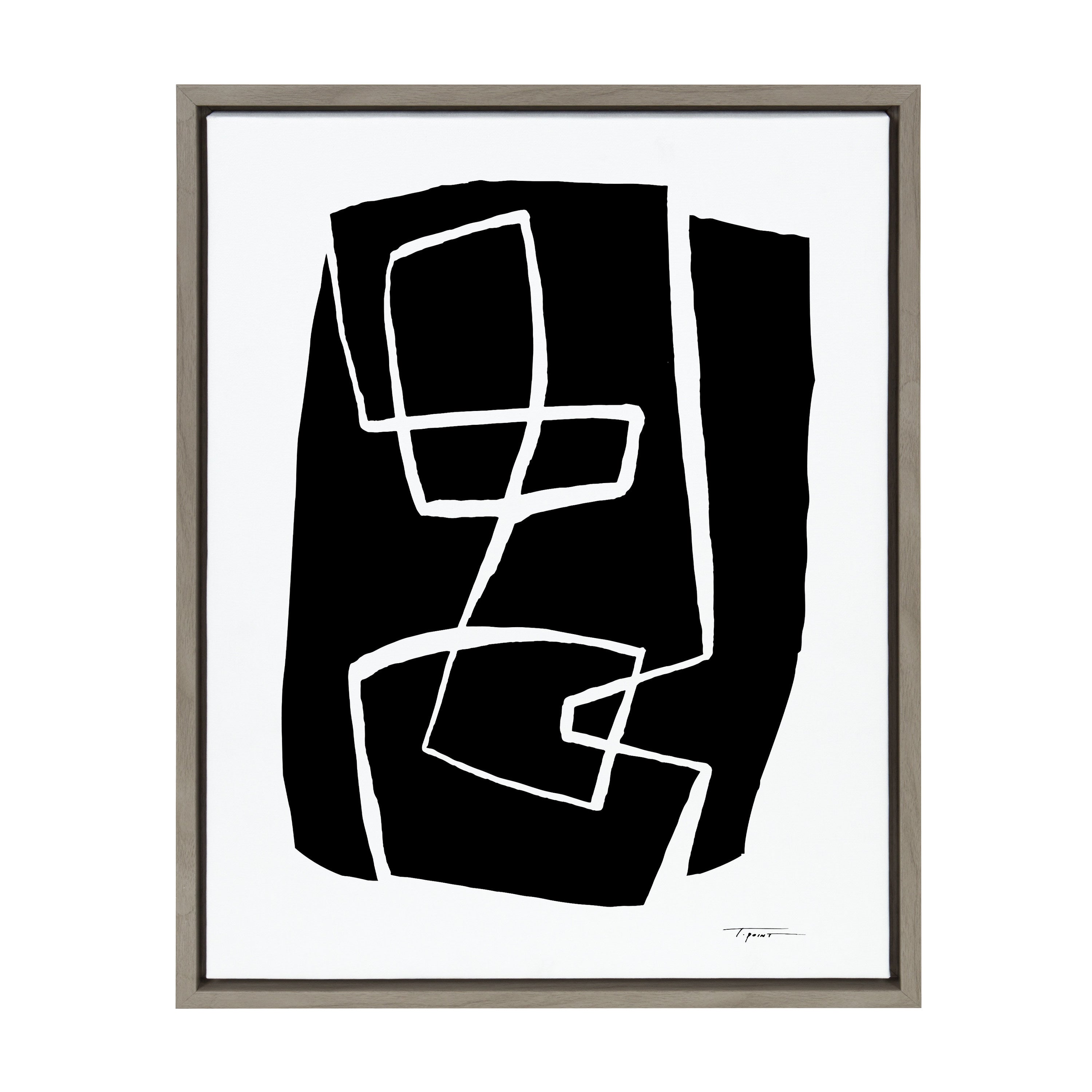 Sylvie Modern Meeting Forms Framed Canvas by Statement Goods