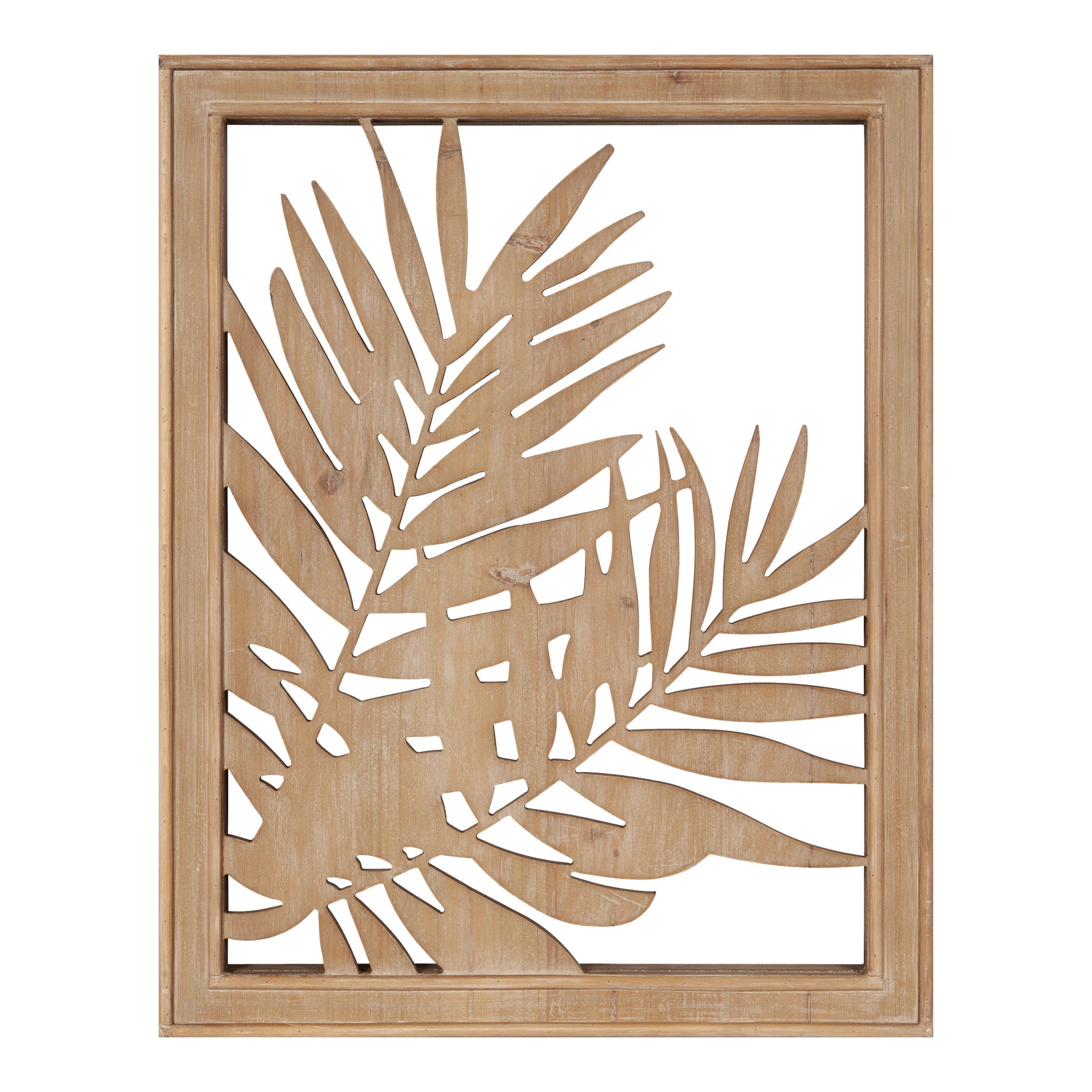 Hana Wood Leaf Art Plaque