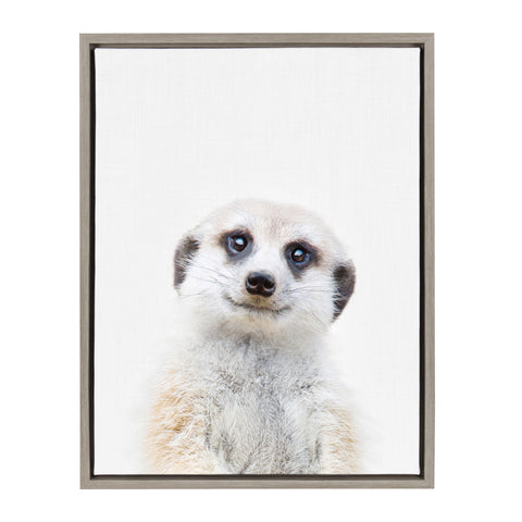 Sylvie Meerkat Framed Canvas by Amy Peterson