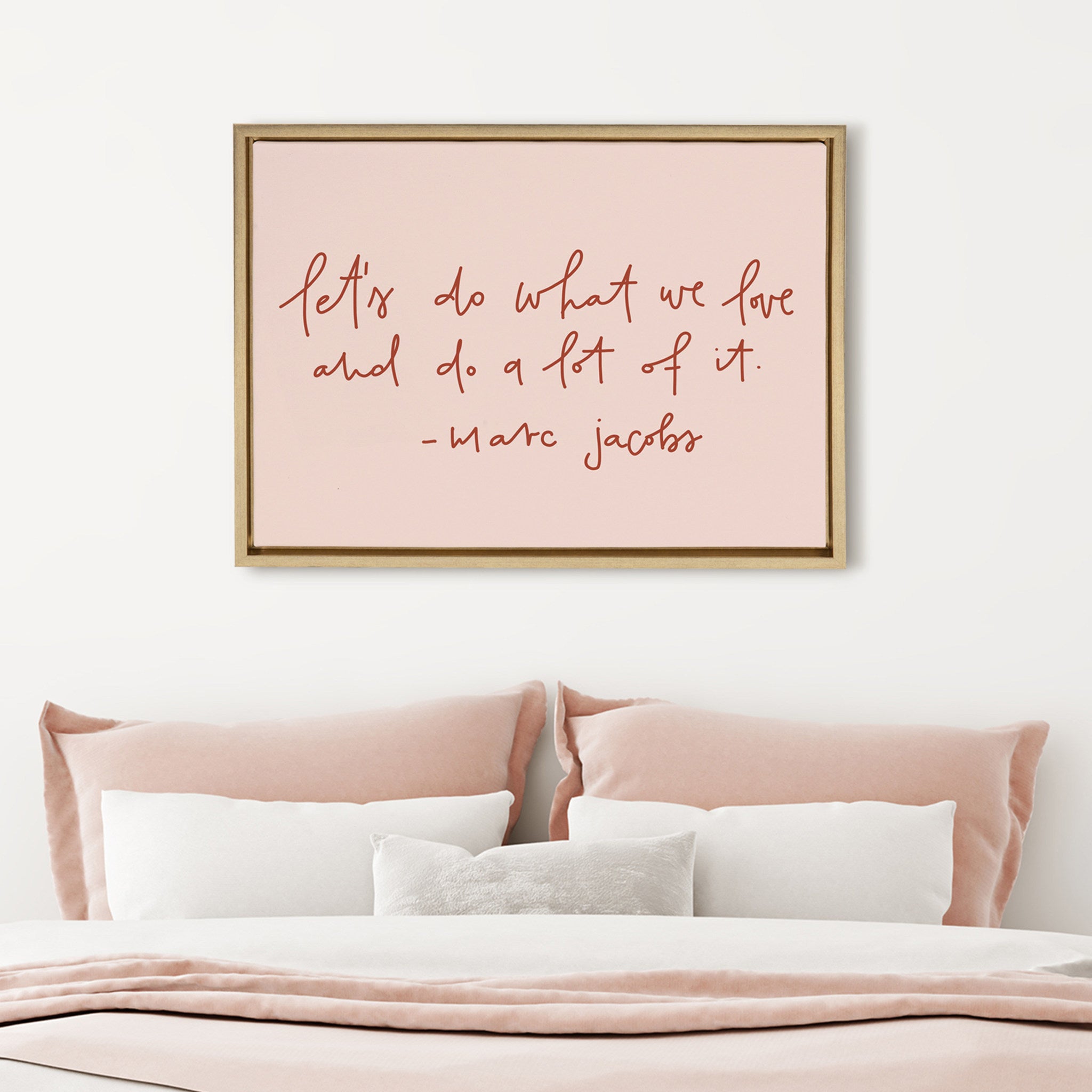 Sylvie Do What We Love Framed Canvas by Maja Tomljanovic