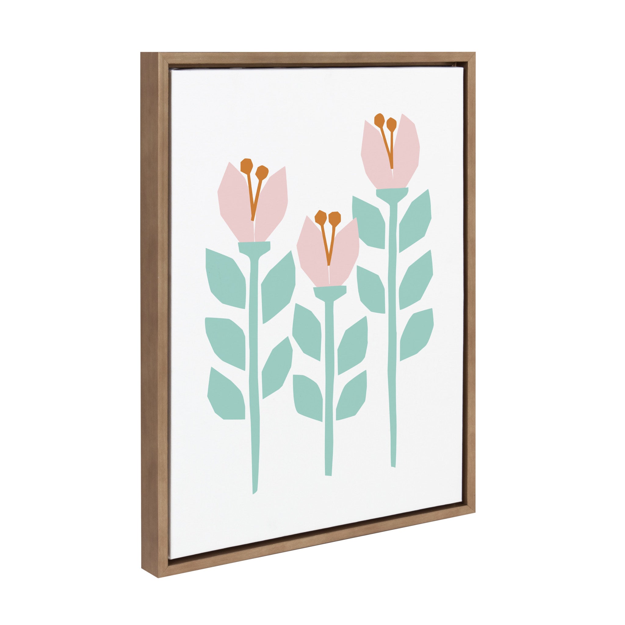 Sylvie Scandi Paper Flowers Framed Canvas by Myriam Van Neste