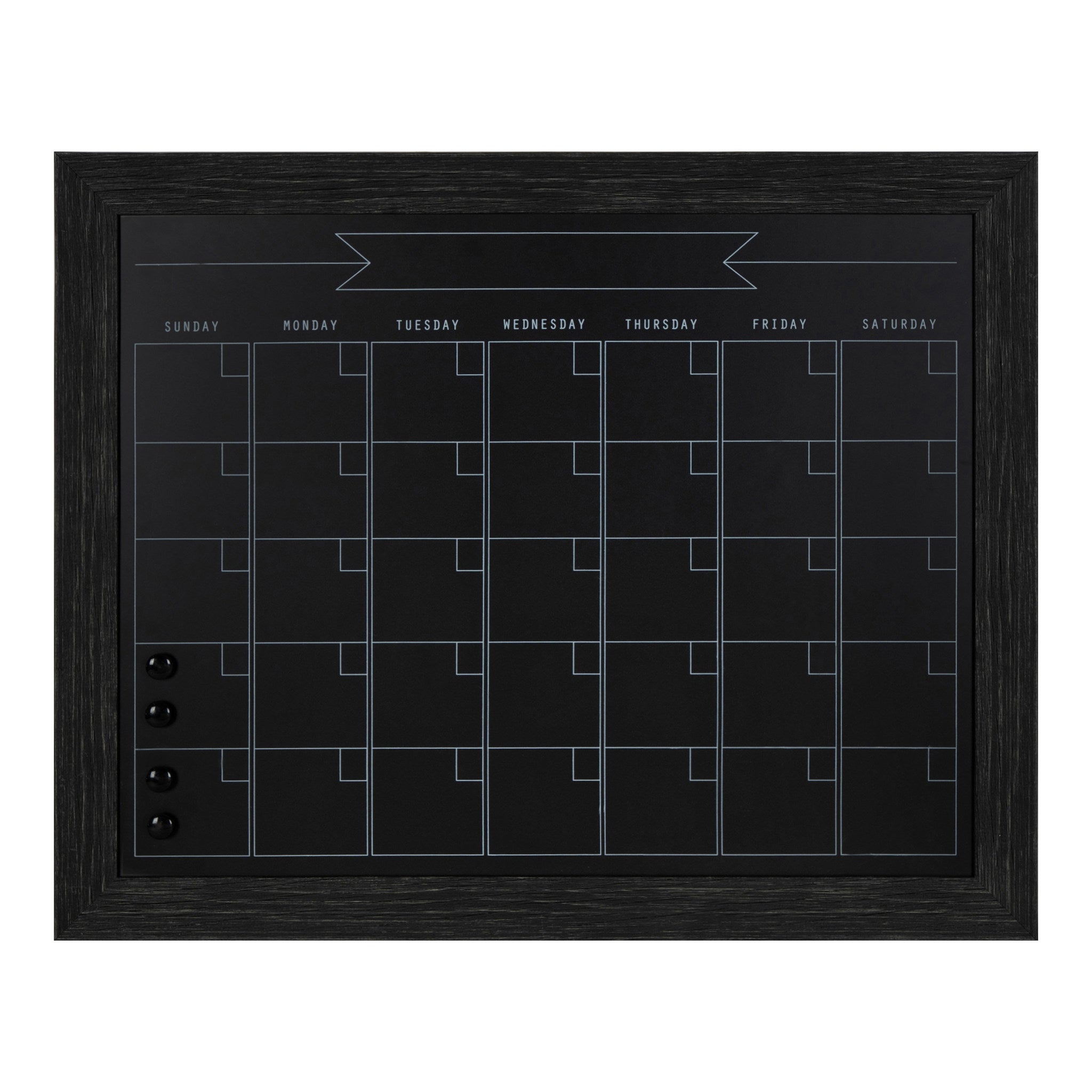 DesignOvation Beatrice Framed Magnetic Chalkboard Monthly Calendar
