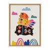 Sylvie Flying Pigs Framed Canvas by Rachel Lee of My Dream Wall