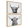 Sylvie Highland and Highland Cow 2 Framed Canvas by Simon Te of Tai Prints