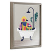 Blake Mid Century Modern Duckie in the Tub Framed Printed Glass by Rachel Lee of My Dream Wall