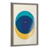 Blake Colorful Records Blue Yellow Framed Printed Glass by Emiko and Mark Franzen of F2Images