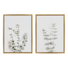 Sylvie Neutral Botanical Print No 3 and 4 Framed Canvas by The Creative Bunch Studio