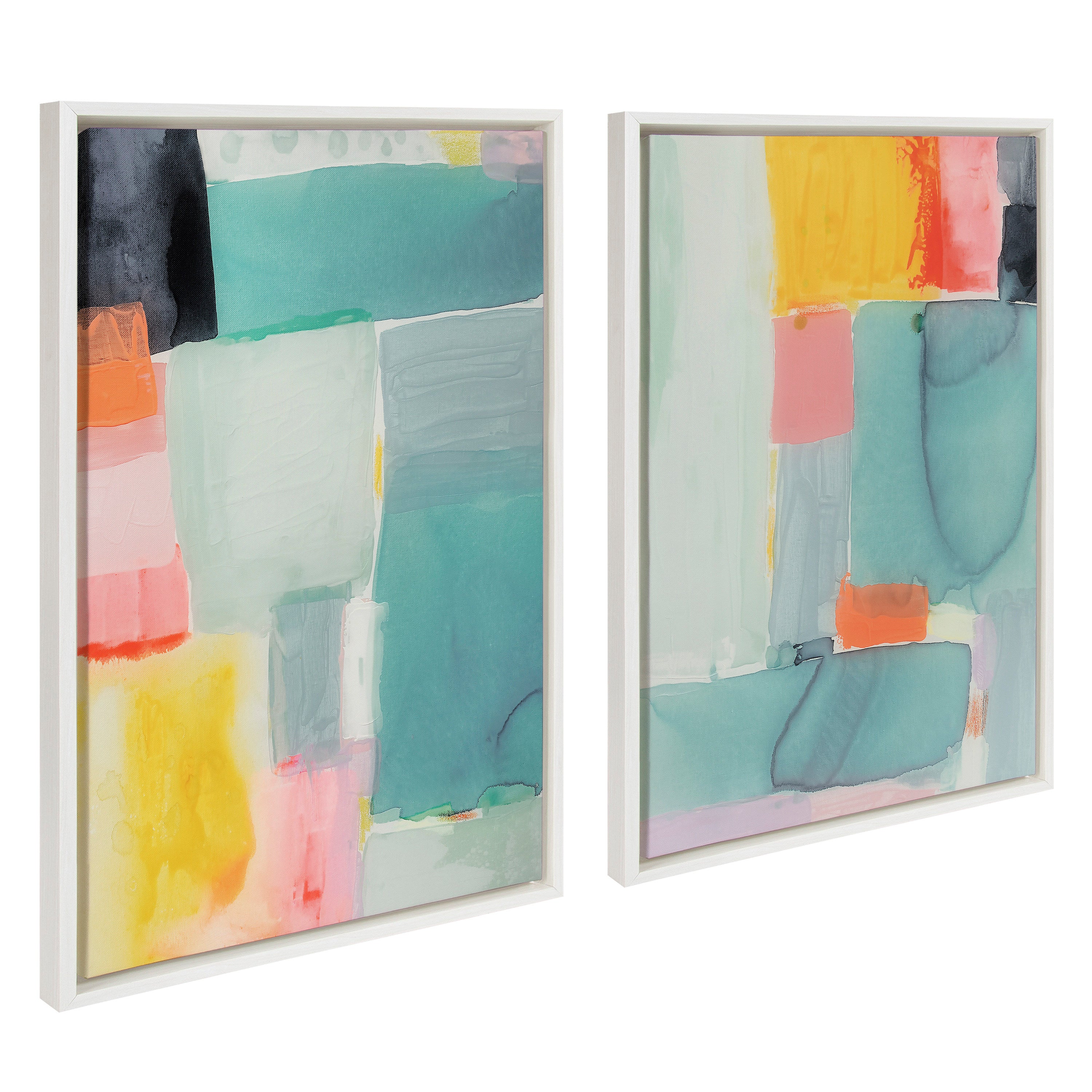 Sylvie United Colors I and II Framed Canvas Art Set by Amy Lighthall