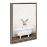 Sylvie Bunny in Rustic Bath Framed Canvas by Amy Peterson Art Studio