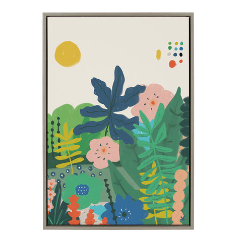 Sylvie Zen Garden 1 Framed Canvas by Kelly Knaga