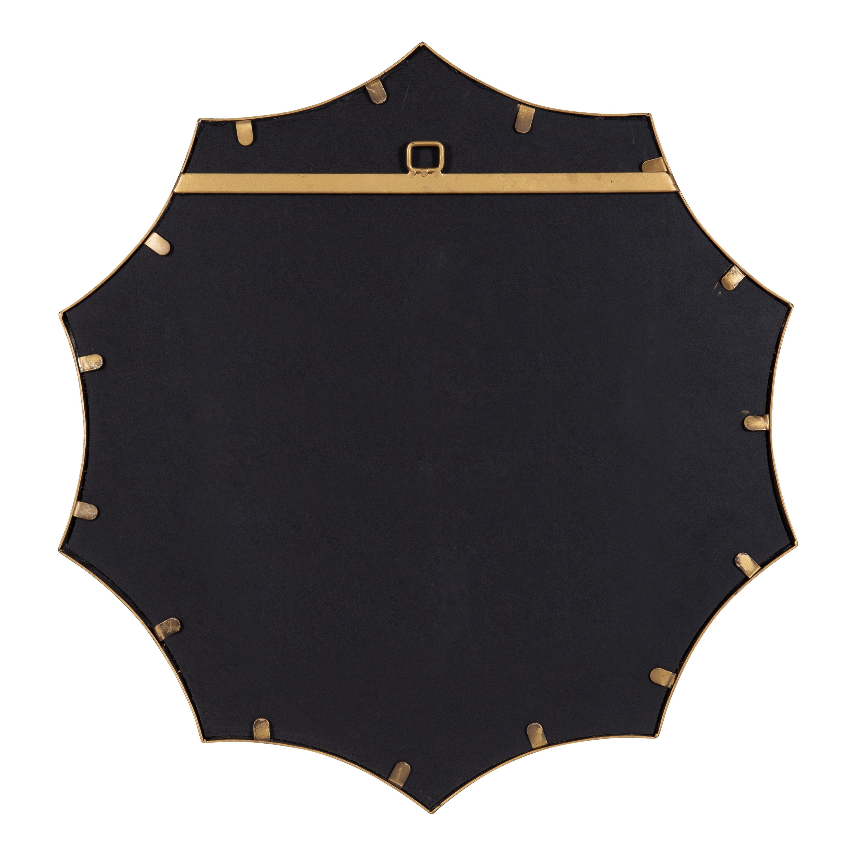Lalina Scalloped Round Framed Accent Mirror