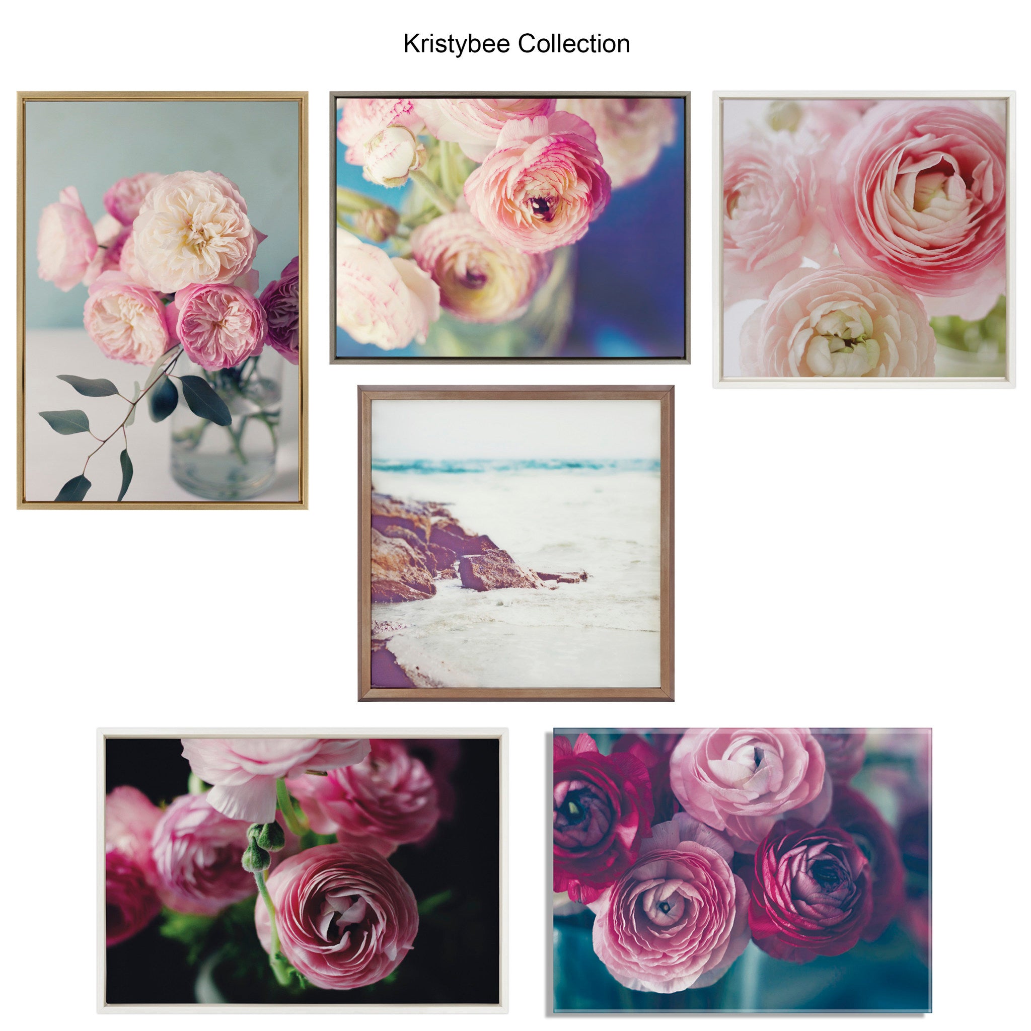 Sylvie Still Life Garden Roses Framed Canvas by Kristy Campbell