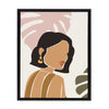 Sylvie Boho Abstract Face Framed Canvas by The Creative Bunch Studio