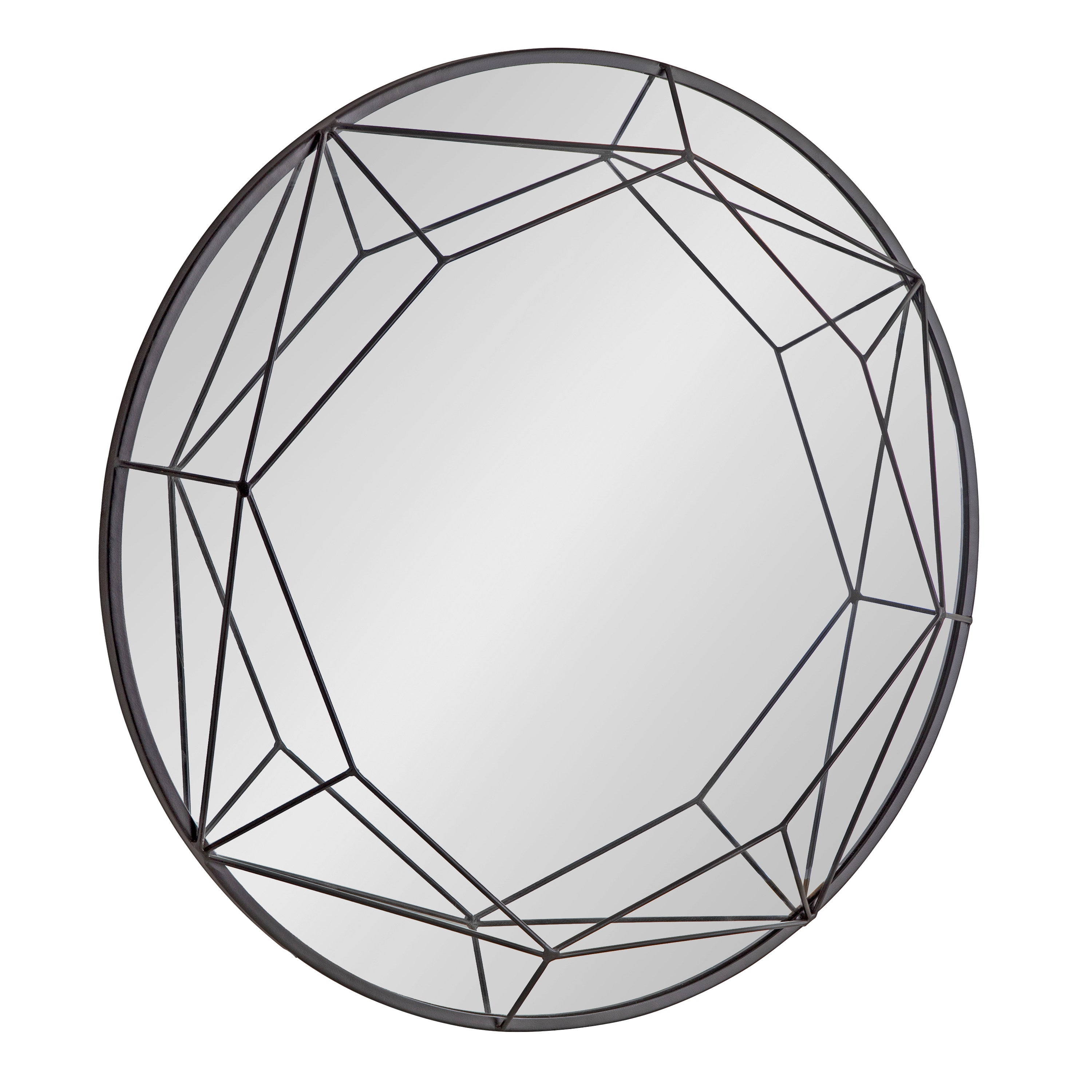 Keyleigh Round Metal Framed Wall Mirror