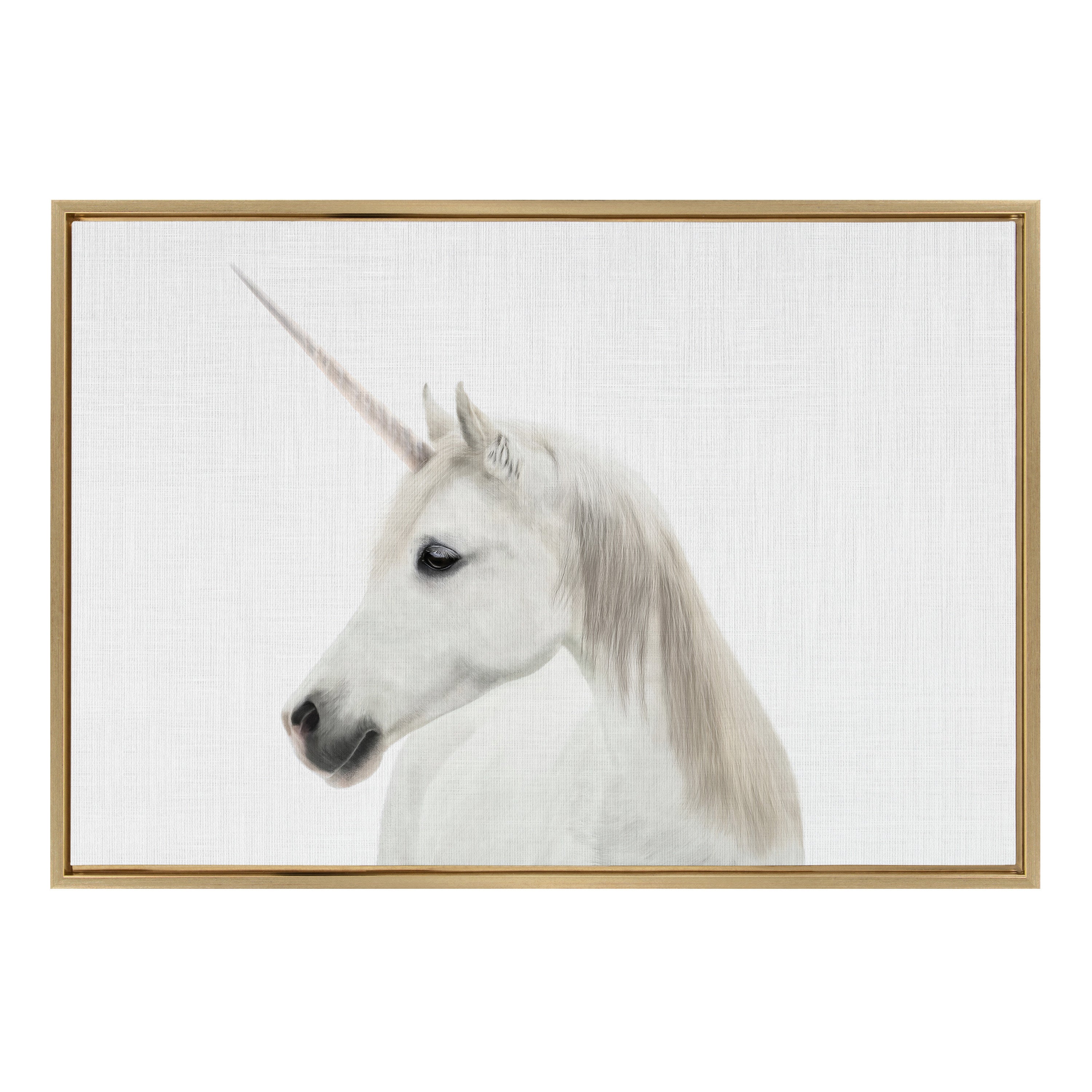 Sylvie Unicorn Framed Canvas by Simon Te of Tai Prints