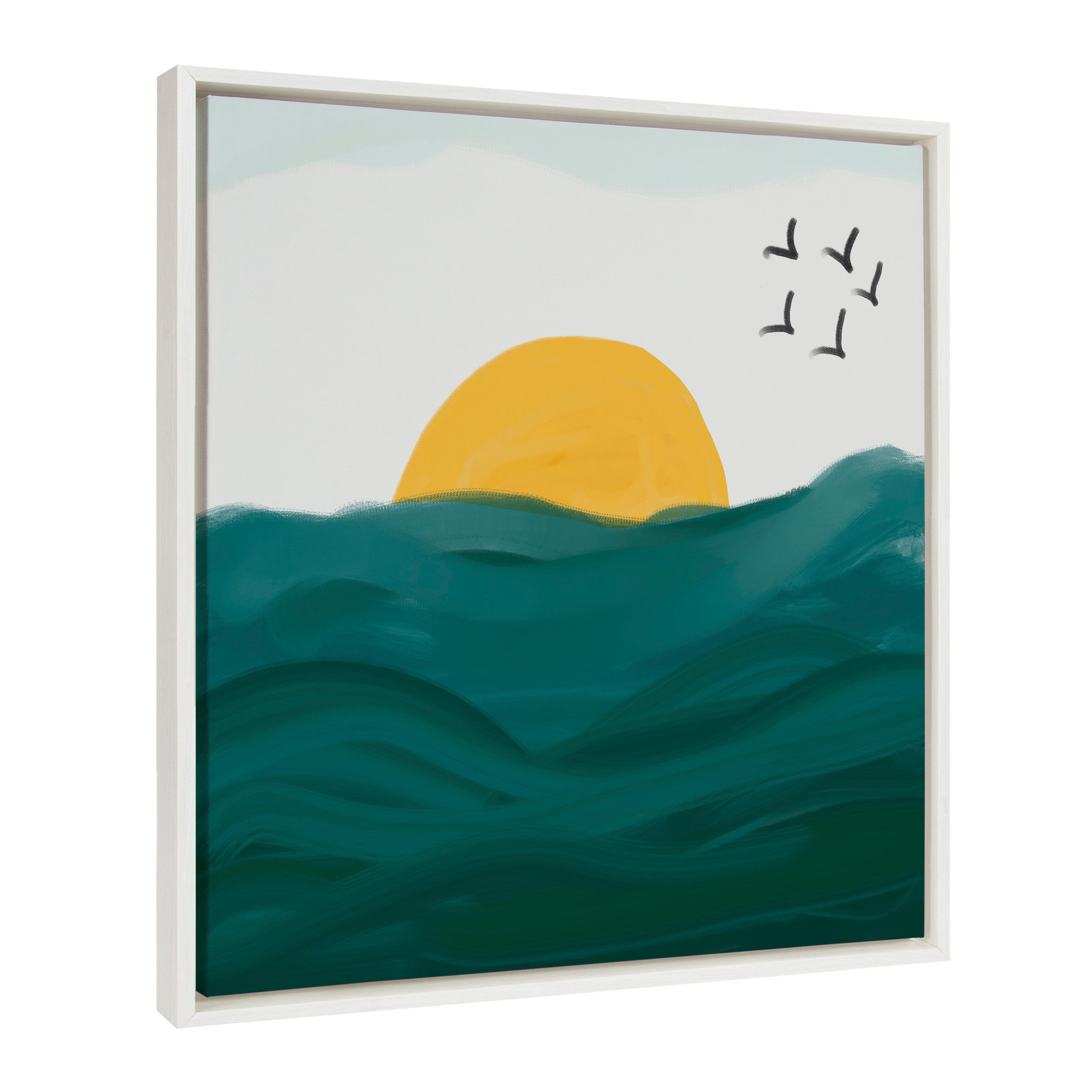 Sylvie Horizon Framed Canvas by Oris Eddu