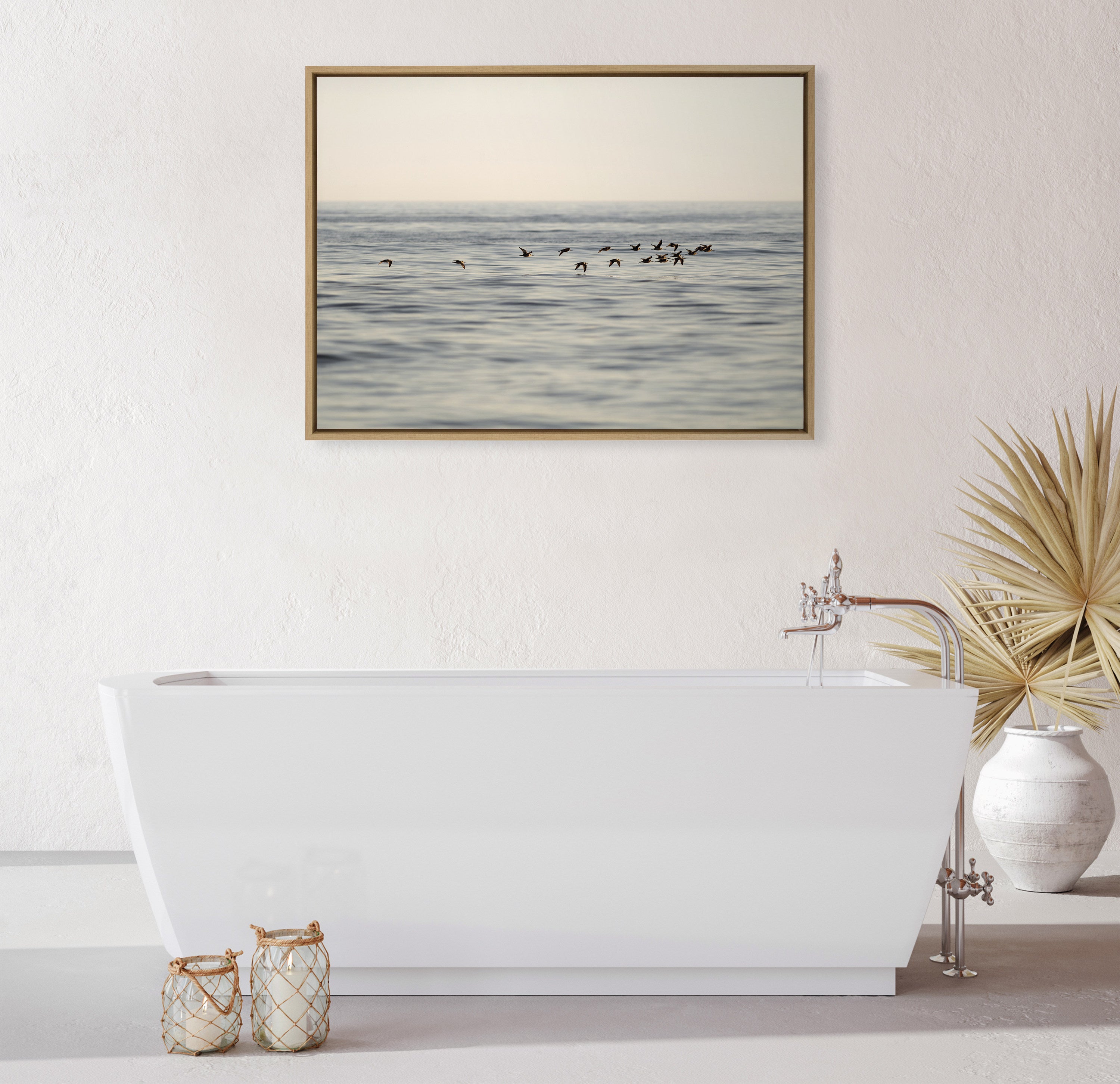 Sylvie Birds of a Feather Framed Canvas by Crystal Lynn Collins
