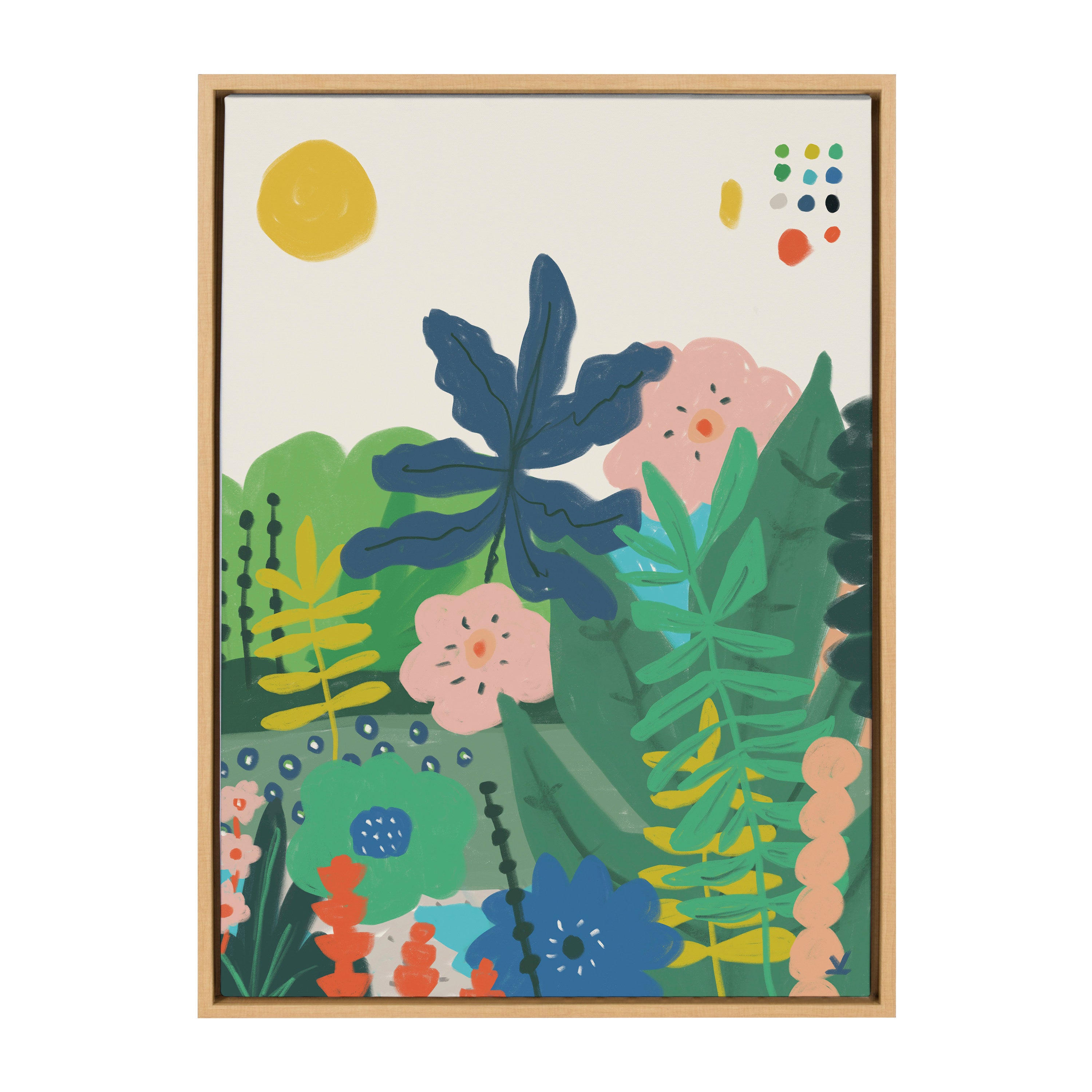 Sylvie Zen Garden 1 Framed Canvas by Kelly Knaga