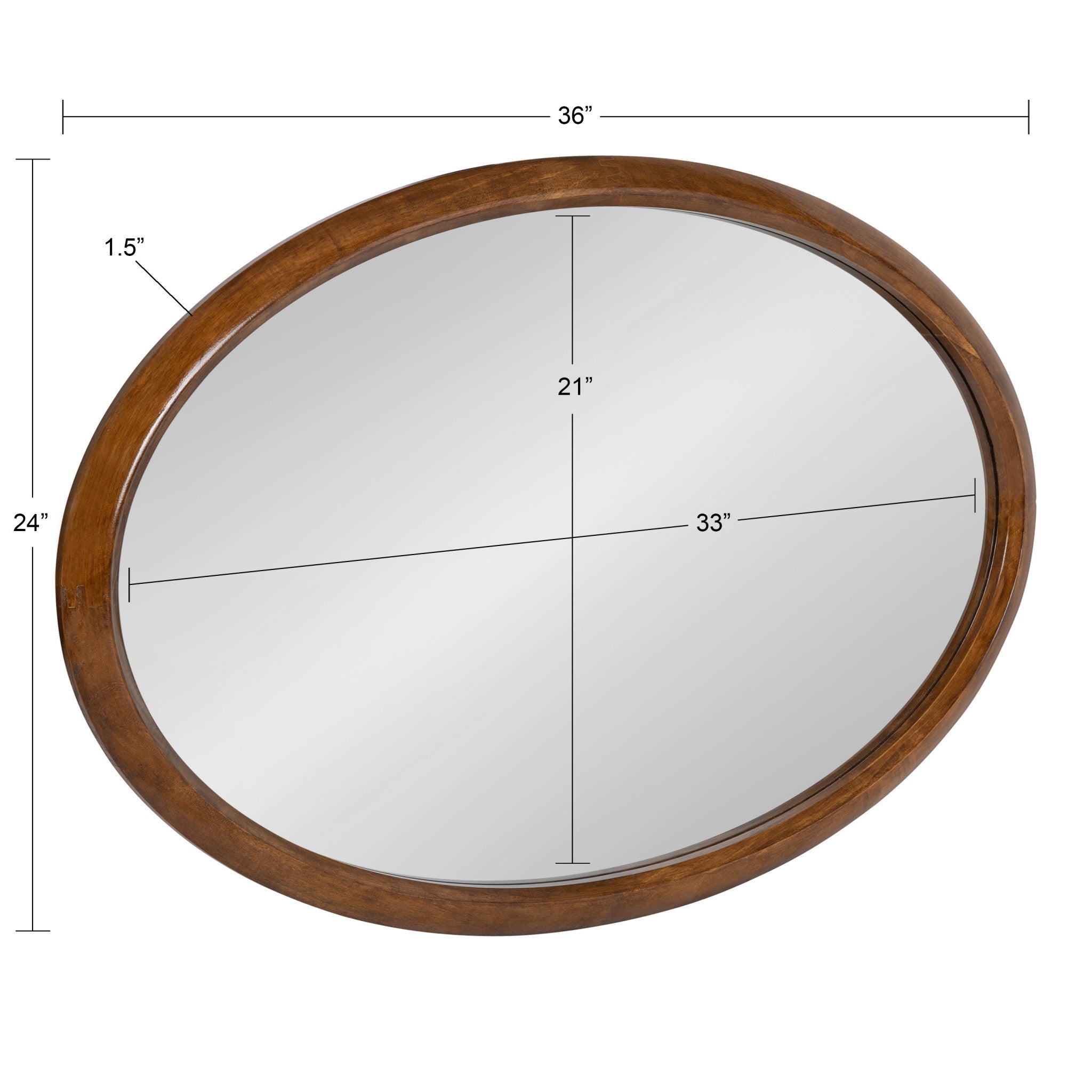 Pao Curved Framed Wood Wall Mirror