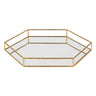 Felicia Metal Mirrored Hexagon Decorative Tray