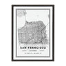 Sylvie San Francisco Modern Map Framed Canvas by Jake Goossen