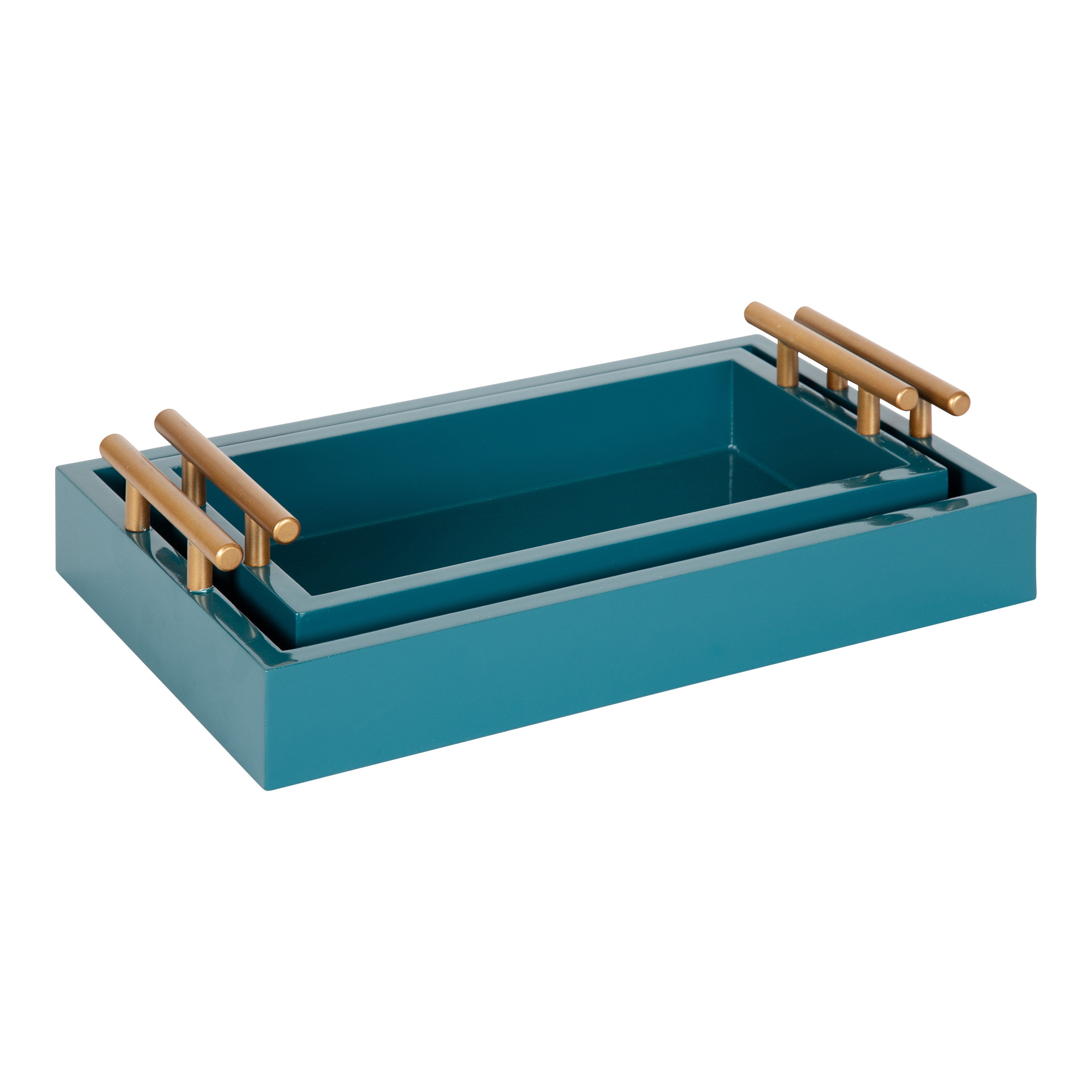 Lipton Rectangle Wood Tray Set