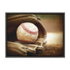 Sylvie Baseball Glove Framed Canvas by Shawn St. Peter