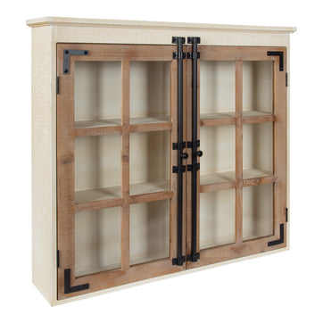 Hutchins Decorative Two Door Wood Wall Cabinet