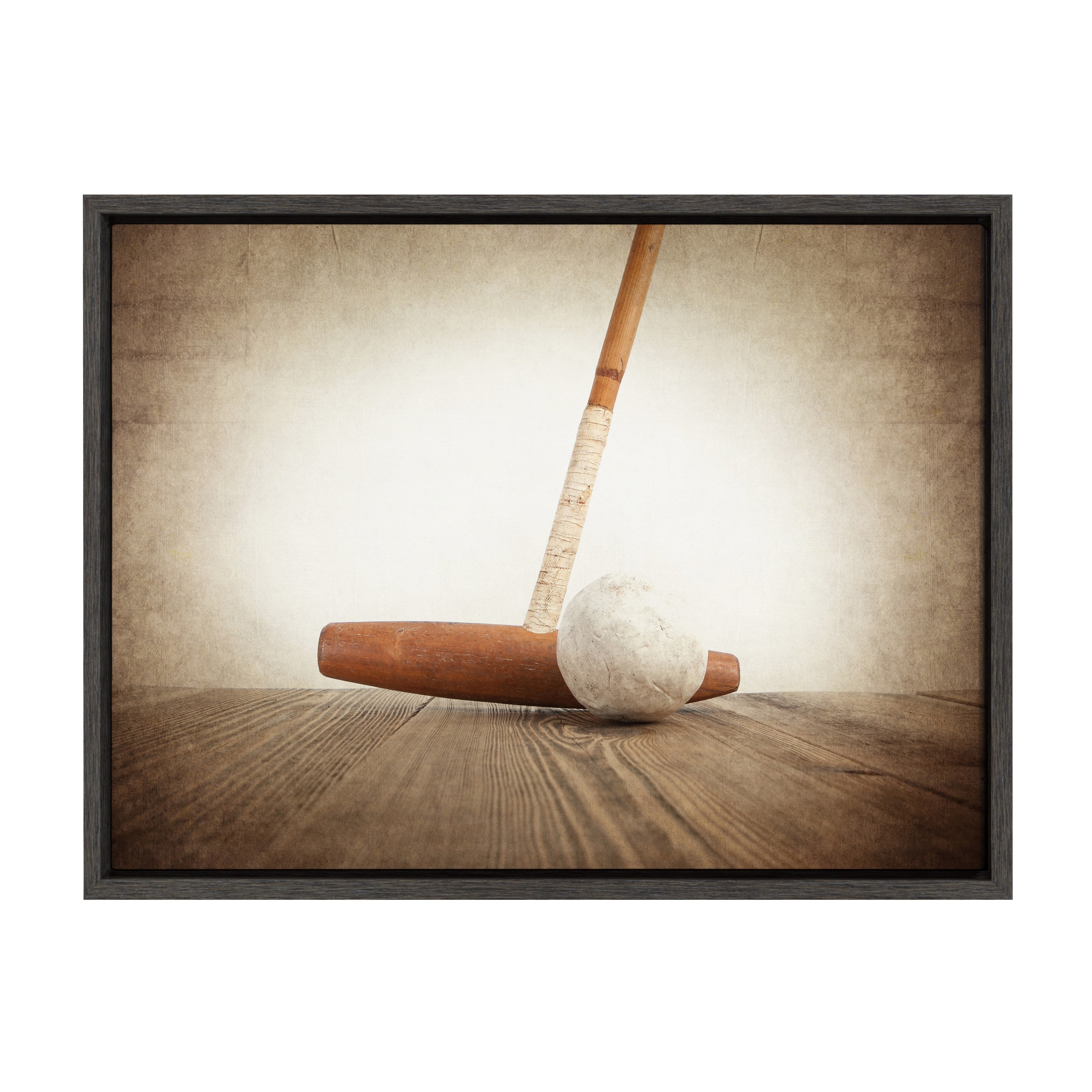 Sylvie Vintage Polo Mallet Framed Canvas by Shawn St. Peter