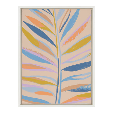 Sylvie Rainbow Palms Framed Canvas By Kasey Free