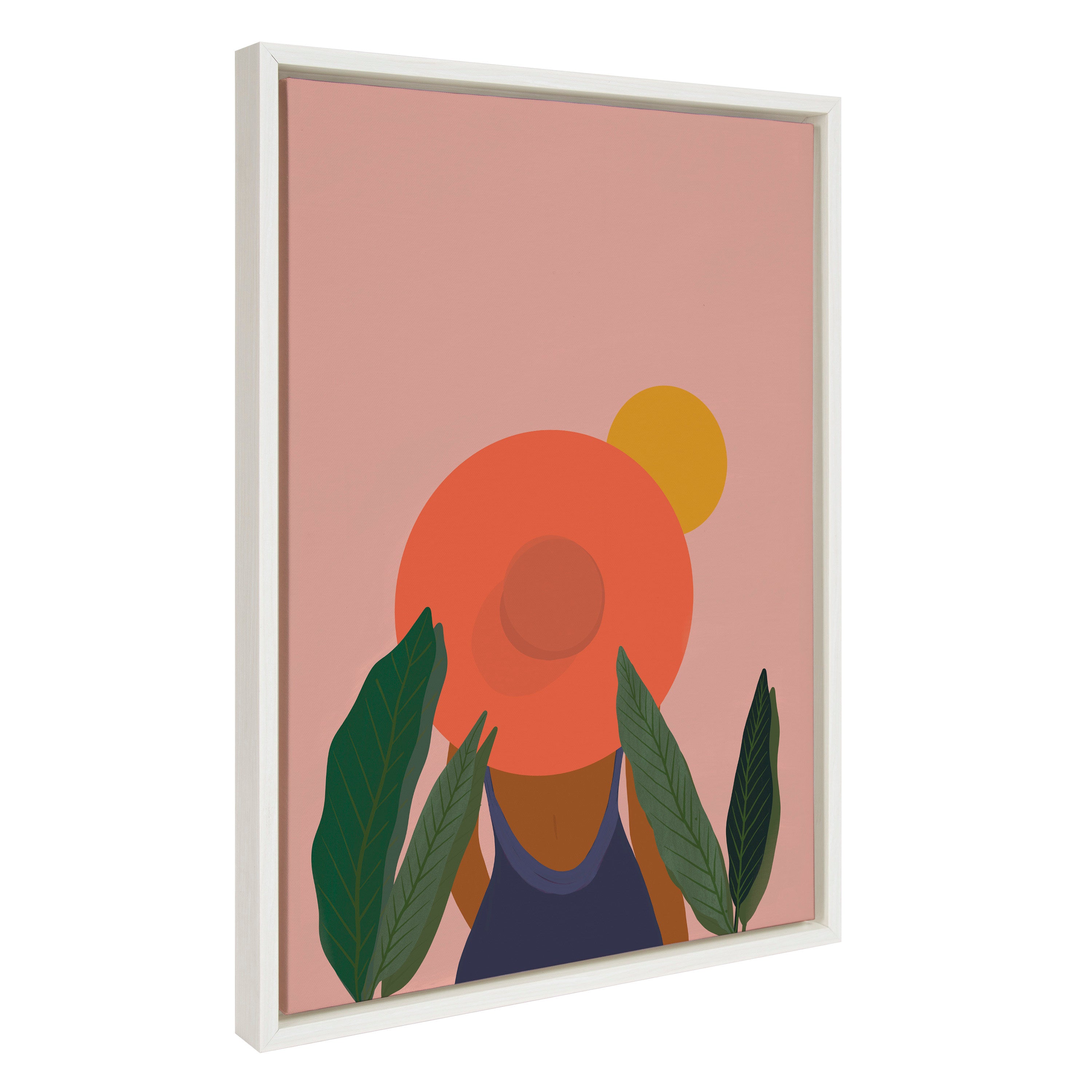 Sylvie Tropical Girl Framed Canvas by Oris Eddu