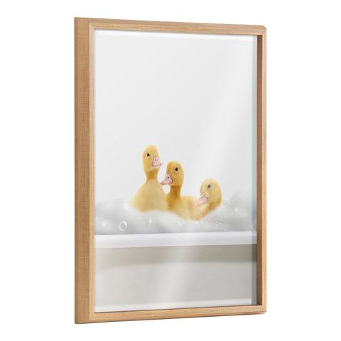 Blake Bathroom Bubble Bath 3 Ducks Framed Printed Glass by The Creative Bunch Studio