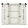 Cates Decorative Wood Wall Storage Cabinet with Sliding Barn Doors