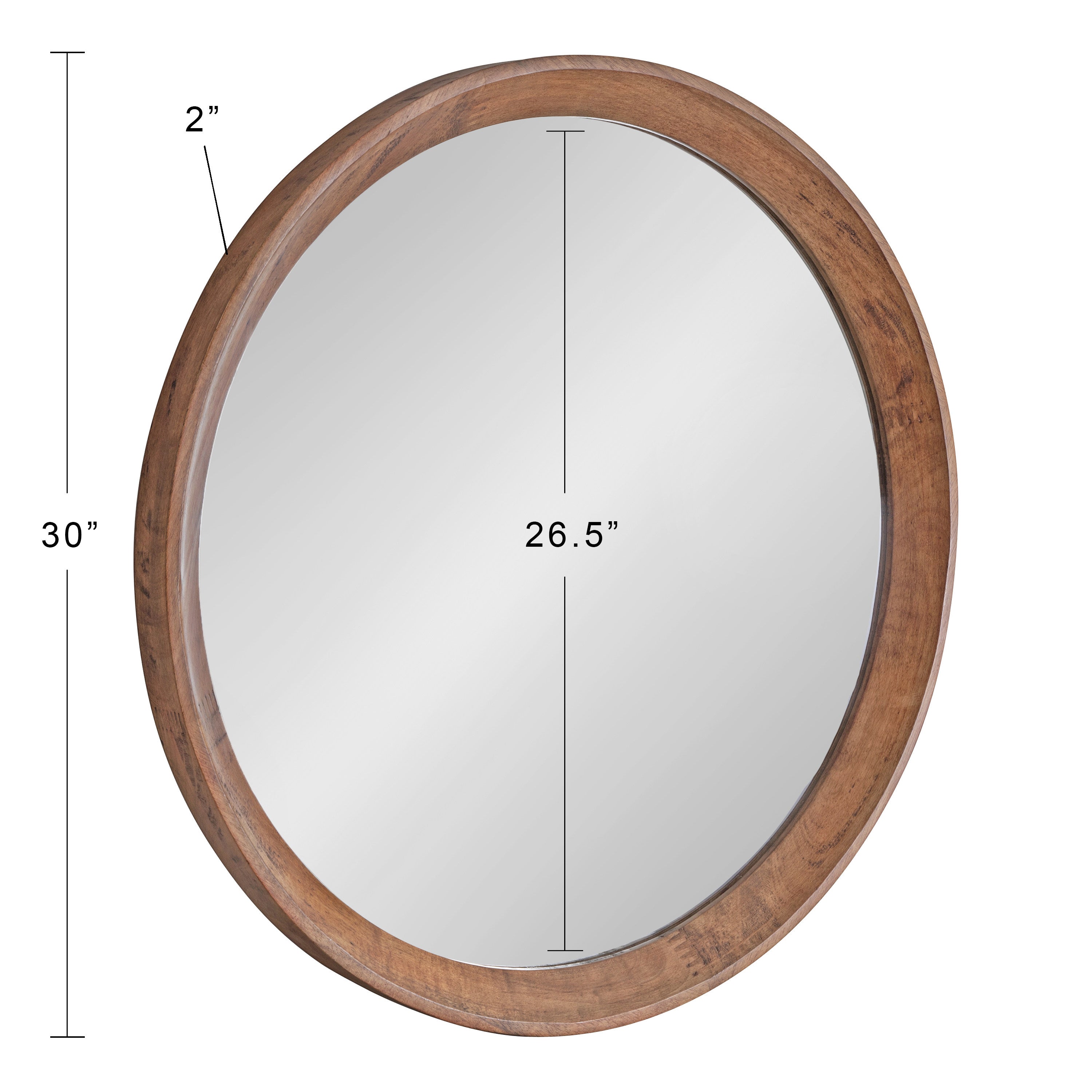 Barnyard Designs 24 inch Gold Round Mirror, Bathroom Vanity Wall Mirrors,  Circle Mirror for Desk, Metal Framed Bedroom Mirror