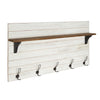 Jeran Wood Wall Shelf with Hooks