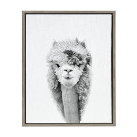 Sylvie Lionel Blotchy Alpaca Framed Canvas by Simon Te