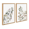 Sylvie Botanical Soft Splitfern and Botanical Soft Maiden Framed Canvas by Sara Berrenson