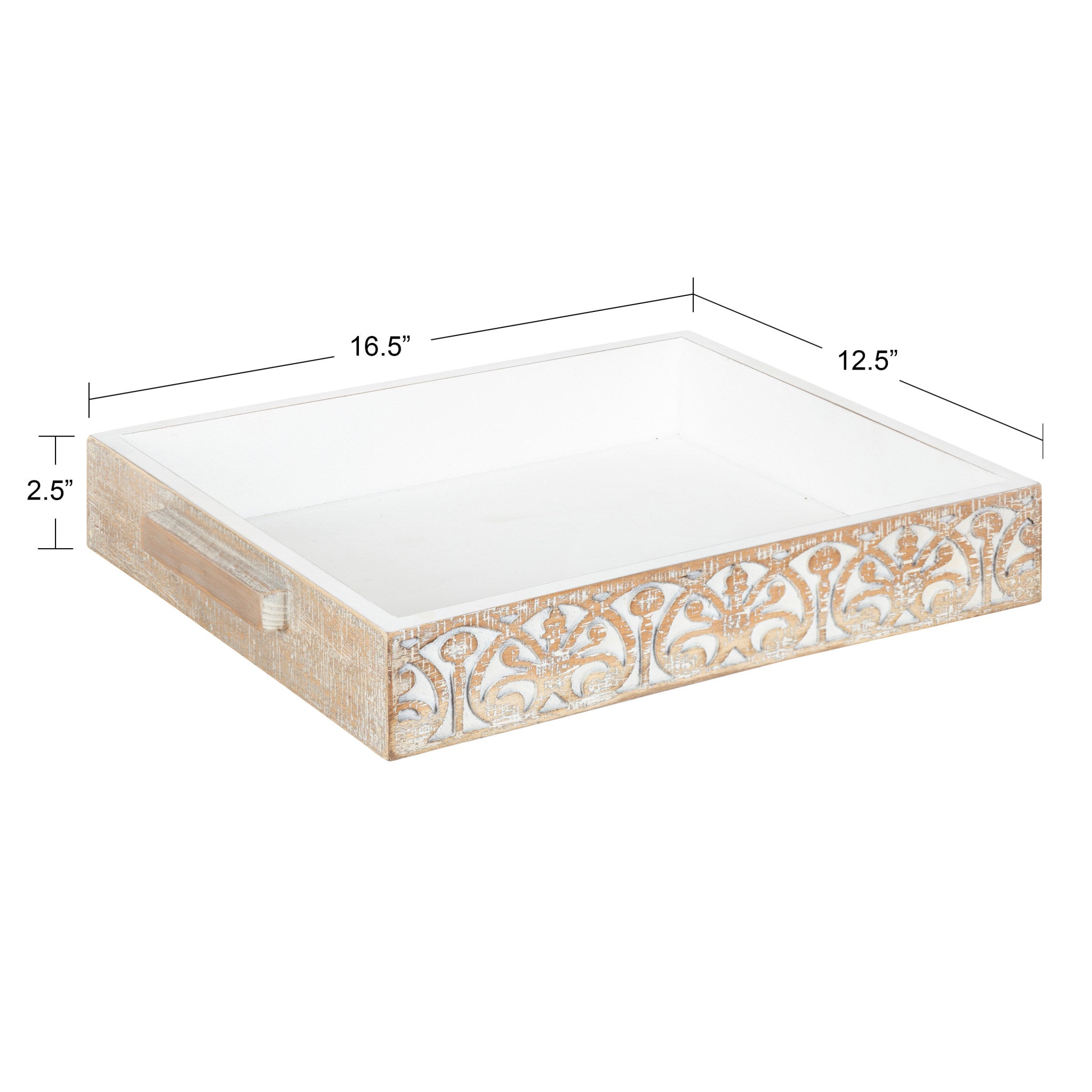 White rustic tray store