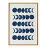 Sylvie Moon Phases Framed Canvas by Teju Reval of SnazzyHues