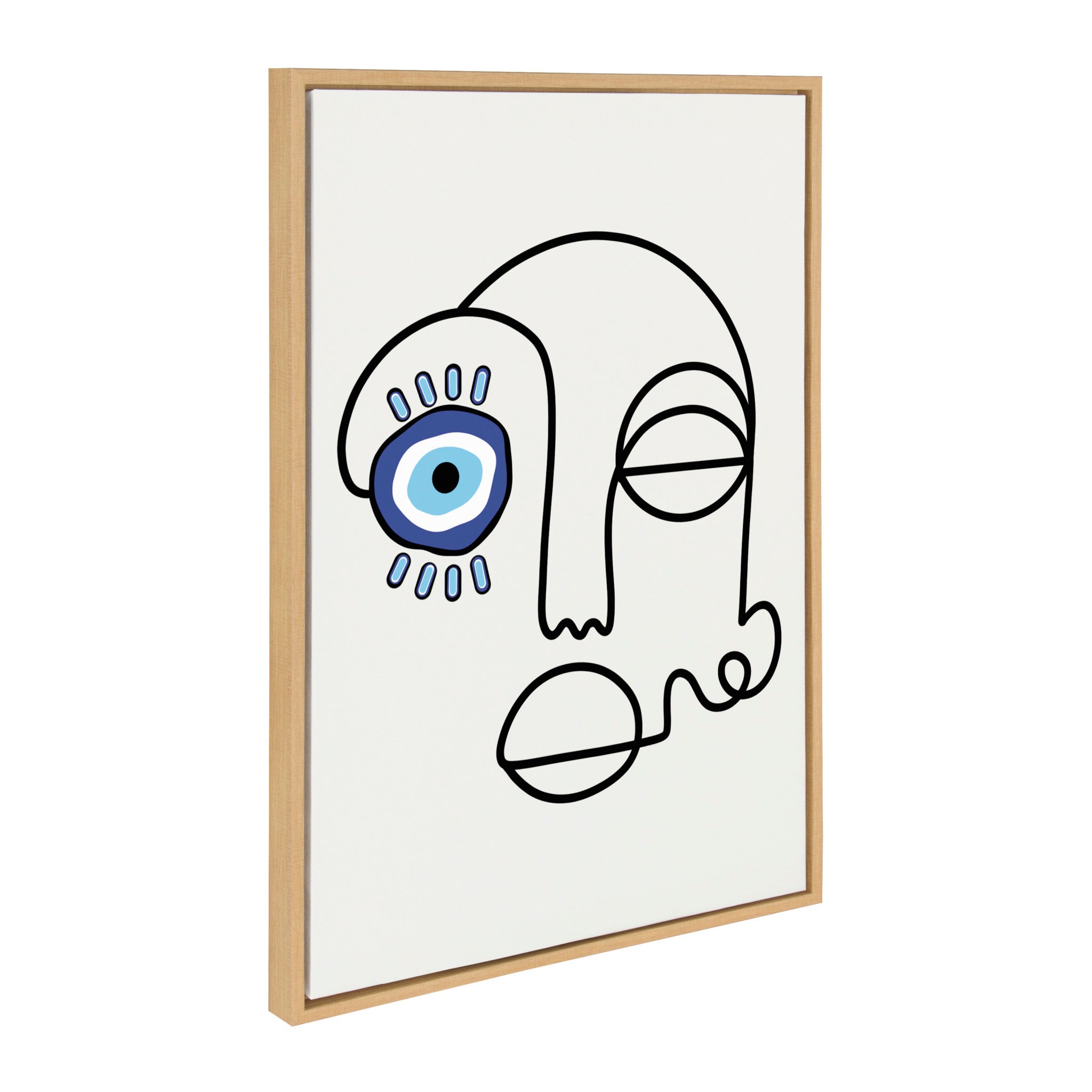 Sylvie No Evil Allowed Framed Canvas by Shatha Al Dafai