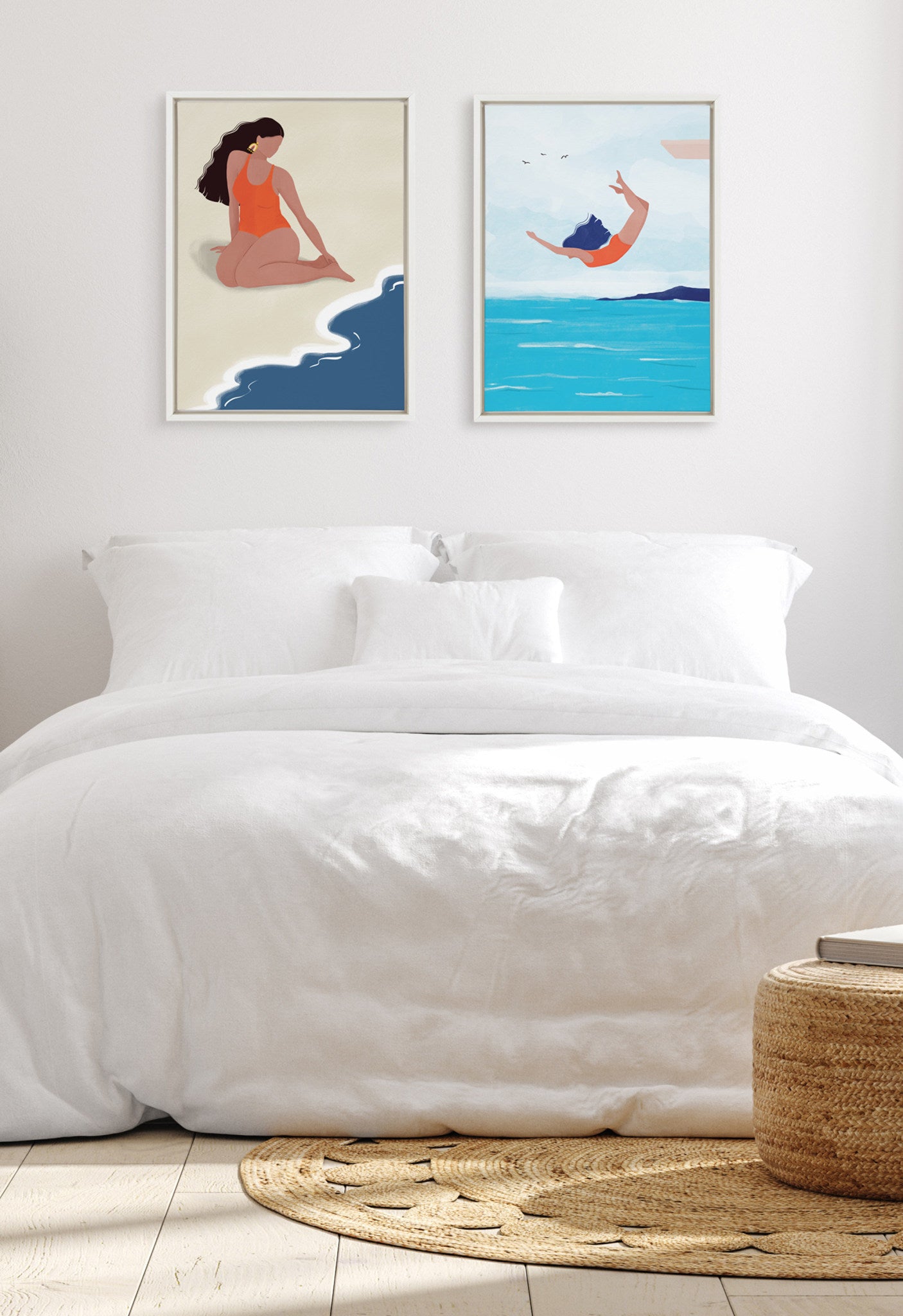 Sylvie Jump Framed Canvas by Maja Tomljanovic
