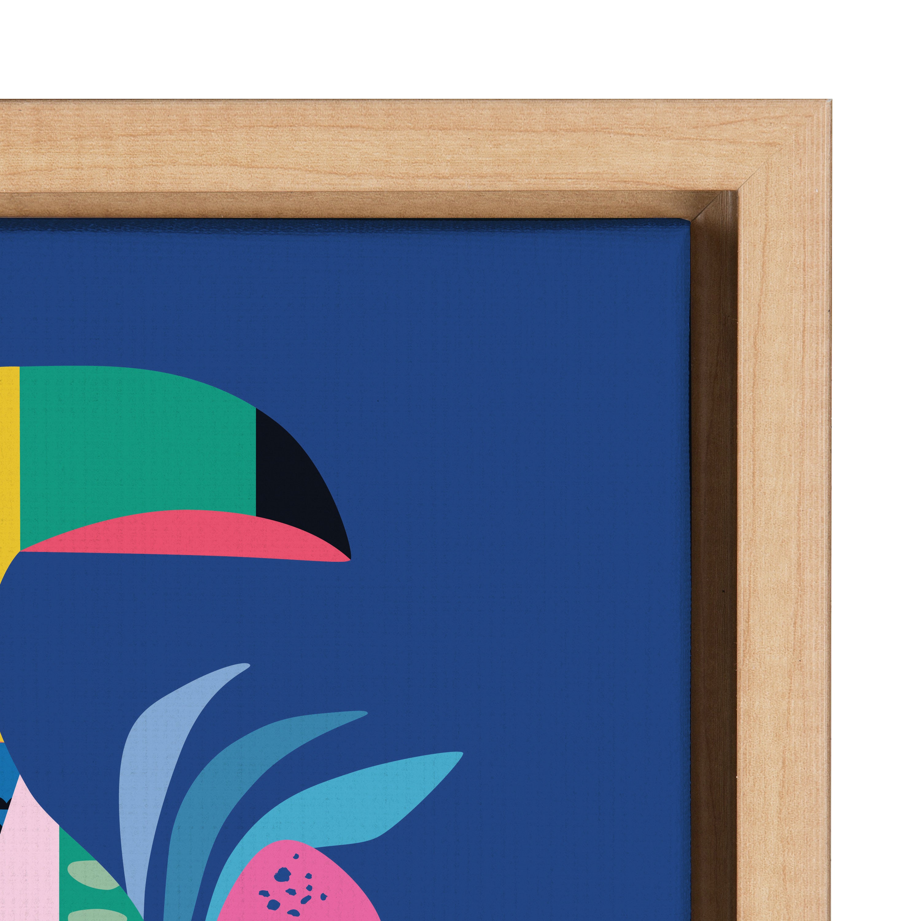 Sylvie Mid Century Modern Hibiscus Framed Canvas by Rachel Lee of My Dream Wall