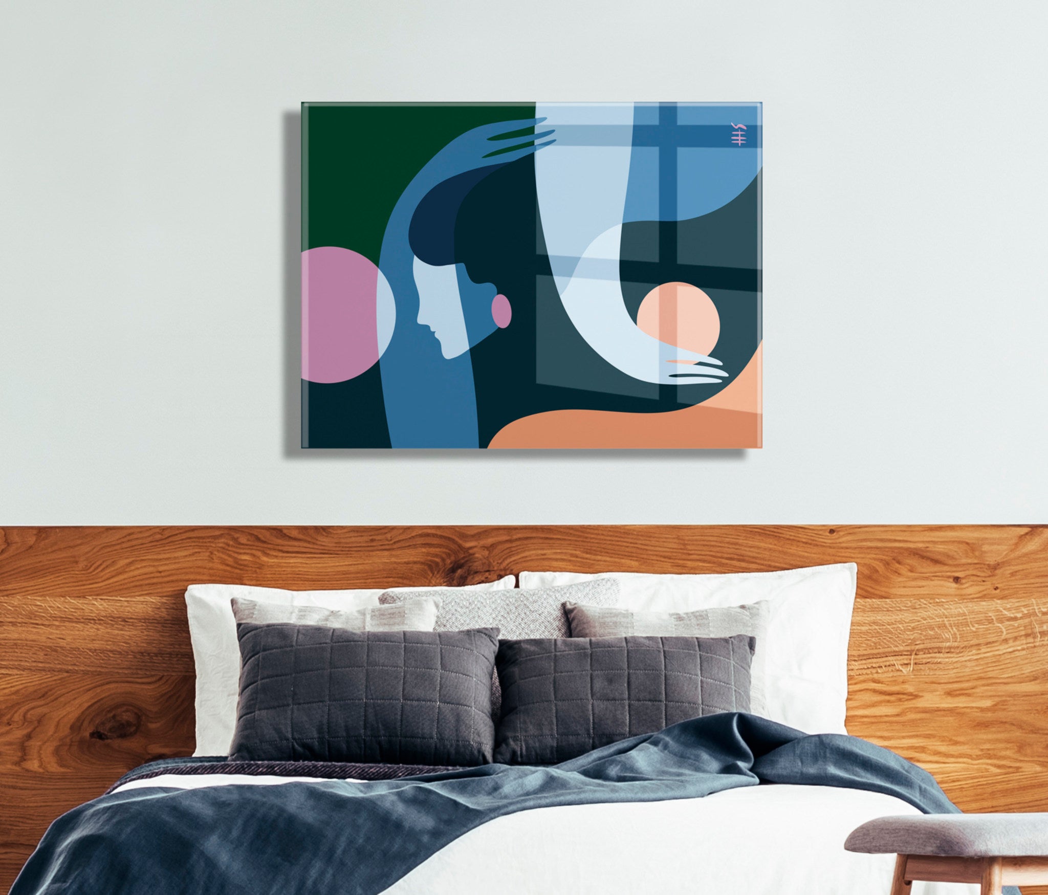 Self Love No 2 Floating Acrylic Art by Maggie Stephenson