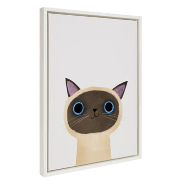 Sylvie Siamese Cat Framed Canvas by Planet Cat