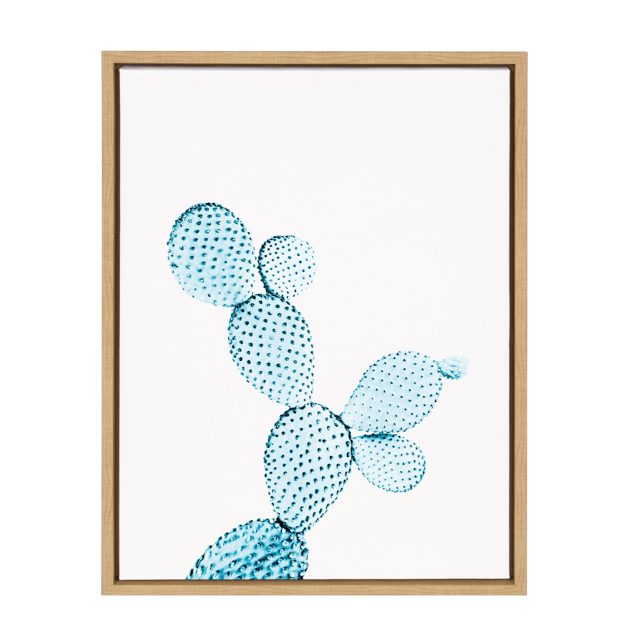 Sylvie Blue Cactus Framed Canvas by Simon Te Tai