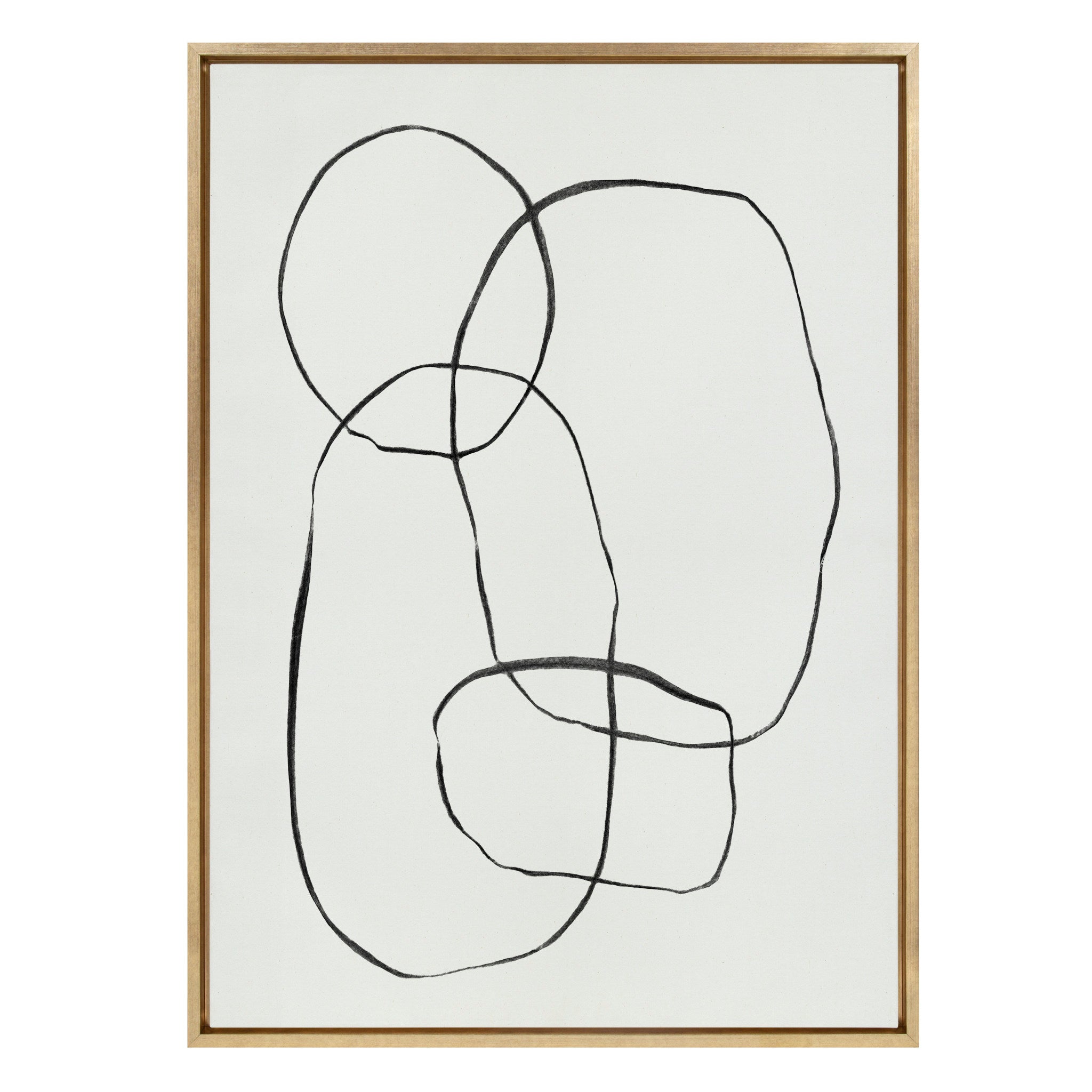 Sylvie 871 Modern Circles Framed Canvas by Teju Reval of SnazzyHues