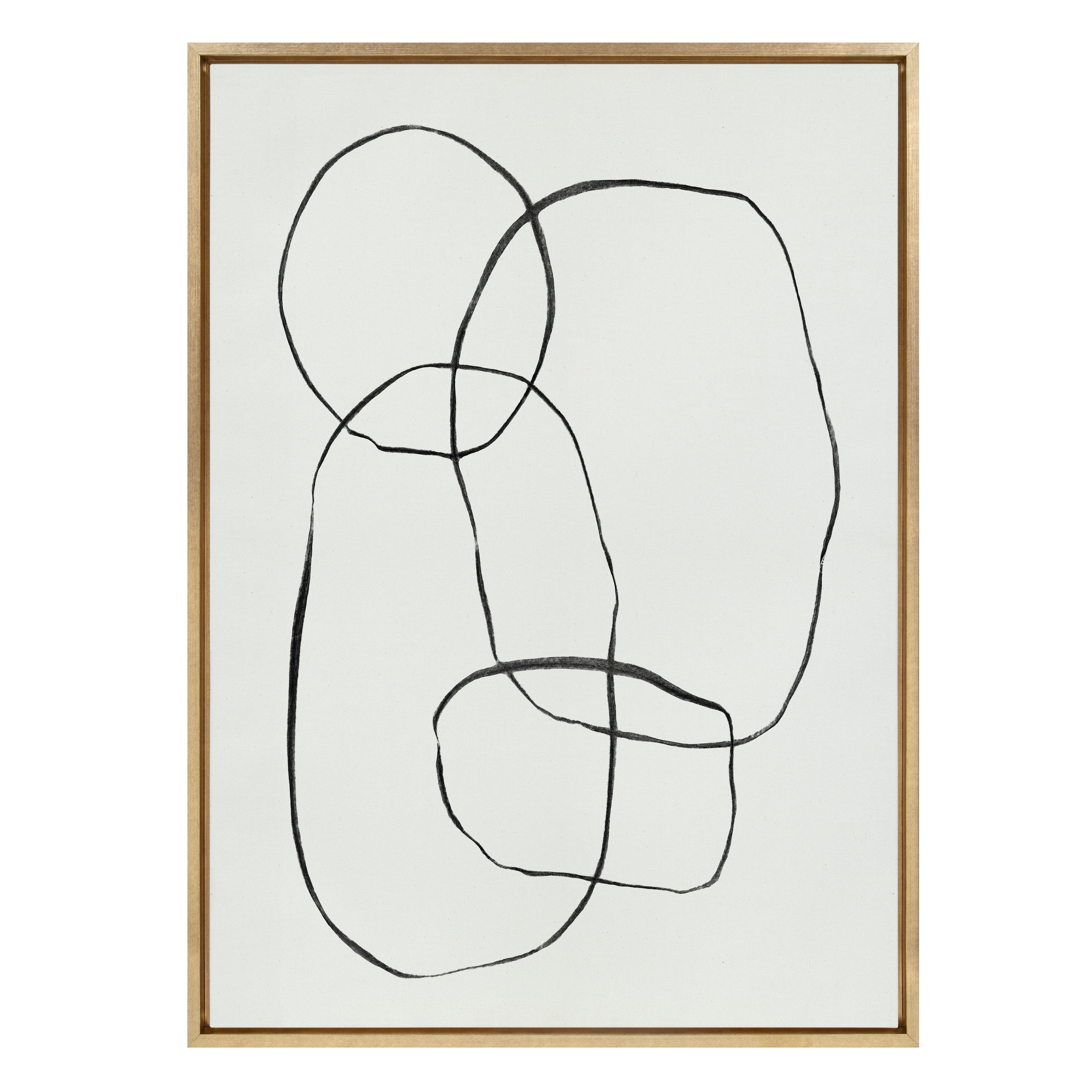 Sylvie 871 Modern Circles Framed Canvas by Teju Reval of SnazzyHues